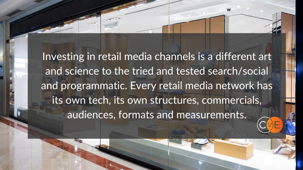 Investing in retail media channels - CvE